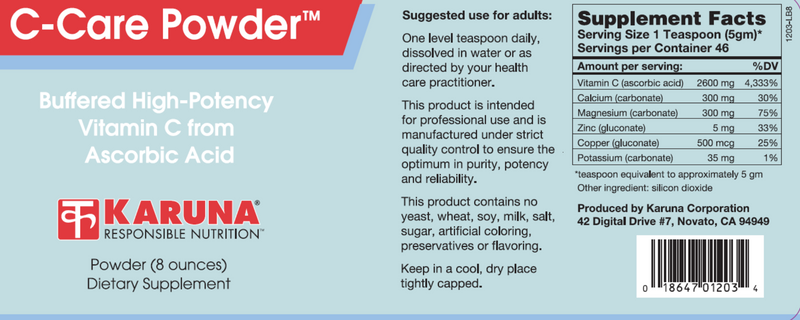 C-Care Powder (Karuna Responsible Nutrition) Label