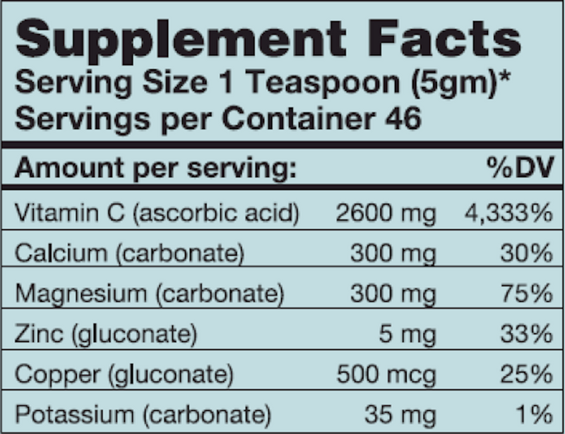 C-Care Powder (Karuna Responsible Nutrition) Supplement Facts