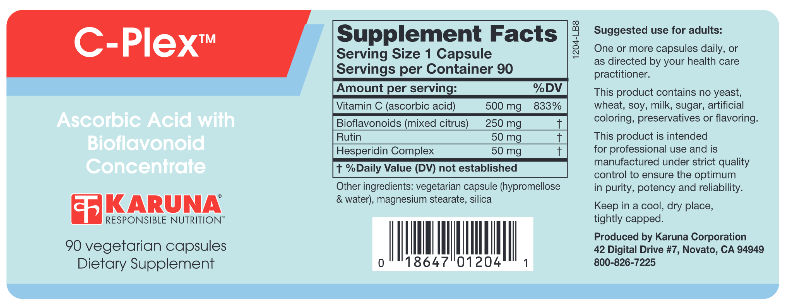 C-Plex (Karuna Responsible Nutrition) Label