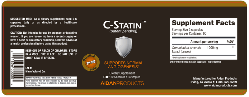 c-statin (aidan products) label