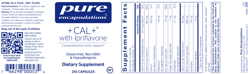 +CAL+ With Ipriflavone 210 Count (Pure Encapsulations)