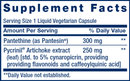 chol-support (life extension) supplement facts
