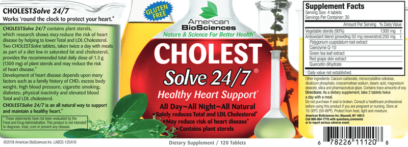 CHOLESTSolve 24/7 (American BioSciences) Label