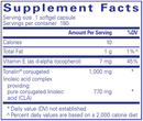 CLA 1000 mg pure encapsulations supplement facts