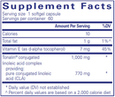 CLA 1000 mg pure encapsulations supplement facts