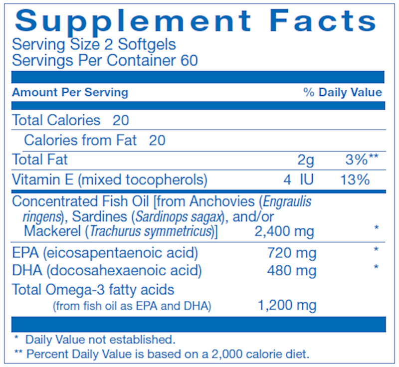 CLINICAL OMEGA-3 EPA/DHA (Anabolic Laboratories) 120ct Supplement Facts