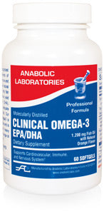 CLINICAL OMEGA-3 EPA/DHA (Anabolic Laboratories) 60ct Front