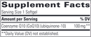 COQ10 100 mg Softgels 60 Count