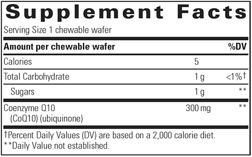 COQ10 300mg Maple Nut Chewable 60 Count (Integrative Therapeutics) supplement facts