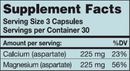 cal/mag aspartate 1:1 (karuna responsible nutrition) supplement facts