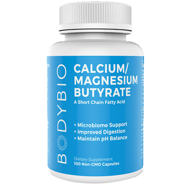 Cal-Mag Butyrate (BodyBio) 100ct Front