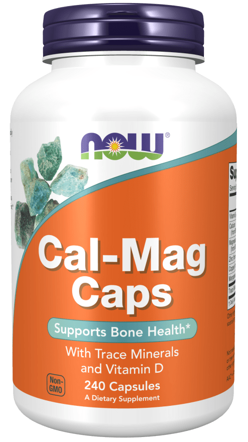 Cal-Mag 240 Capsules (NOW) Front