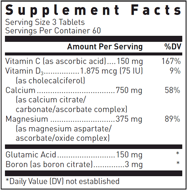 Cal/Mag 2001 (Douglas Labs) supplement facts