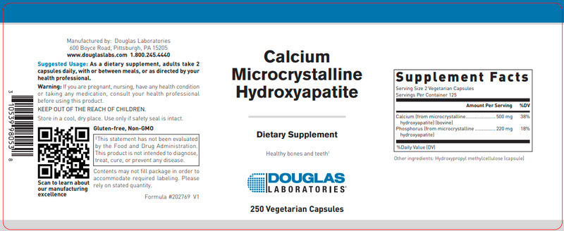 Calcium Microcrystaline Hydroxyapatite (Douglas Labs) label