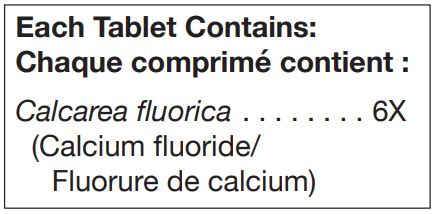 Calcarea Fluorica 6X Salt (UNDA) supplement facts