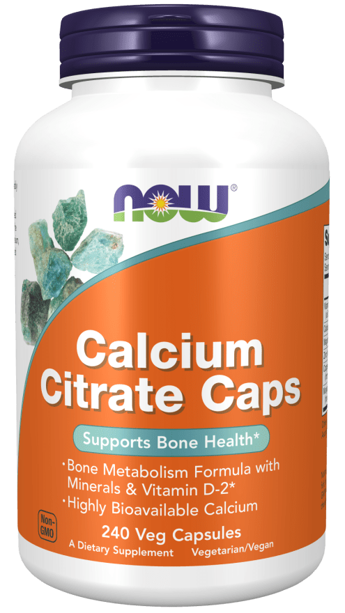 Calcium Citrate Capsules (NOW) Front