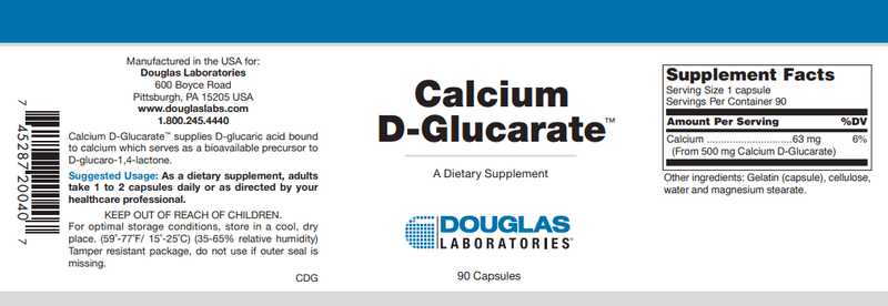 Buy Calcium D Glucarate Douglas Labs