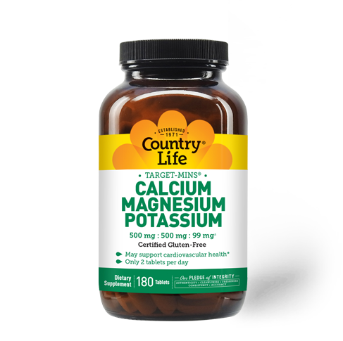 Calcium/Magnesium/Potassium (Country Life) Front
