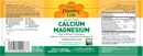 Calcium Magnesium with Vitamin D (Country Life) Label