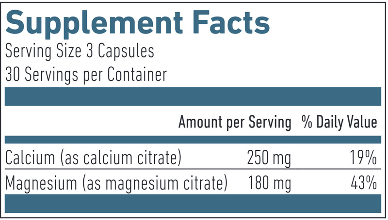 Calcium Magnesium Cit Biogena Supplement Facts