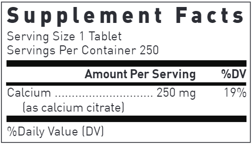 Calcium Citrate Douglas Labs supplement facts
