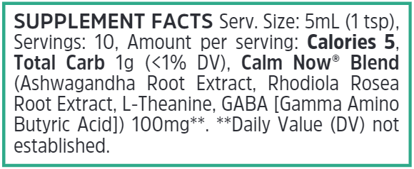 Calm Now Water Enhancer Cherry (ZHOU Nutrition) Supplement Facts