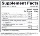 calm sleep sap (nfh nutritional fundamentals) supplement facts