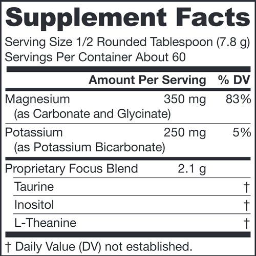 Calming Day Magnesium Jarrow Formulas supplement facts