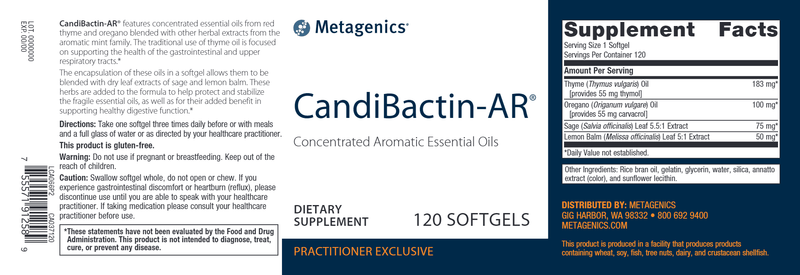 CandiBactin - AR (Metagenics) 60ct Label