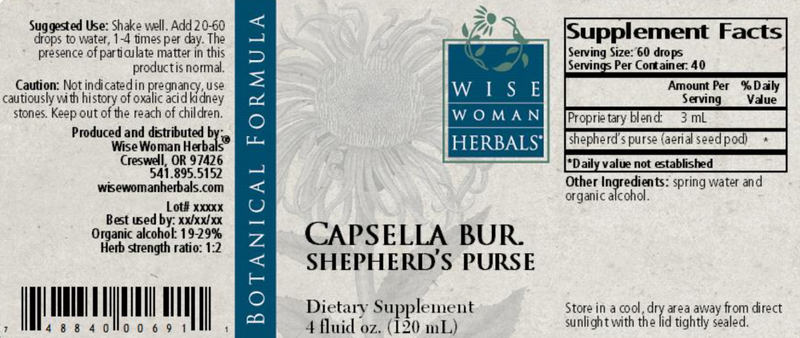 Capsella Wise Woman Herbals products