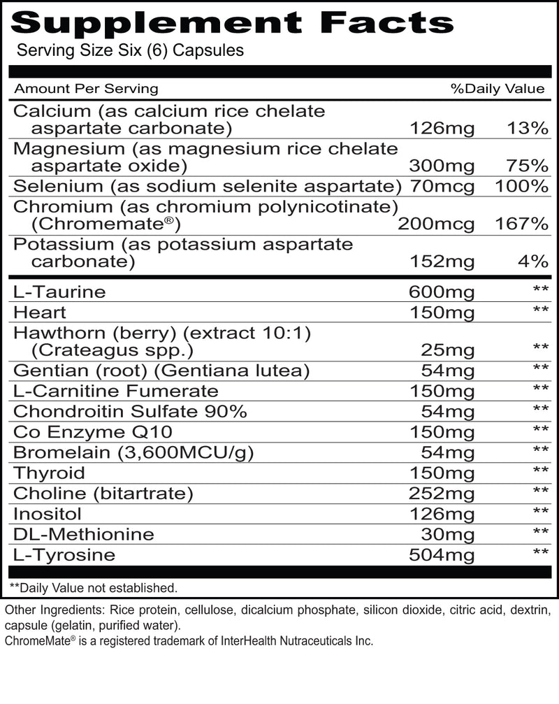 Cardio Plus CoQ10 (Priority One Vitamins) 90ct Supplement Facts