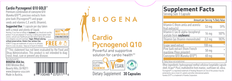Cardio Pycnogenol Q10 GOLD Biogena Label