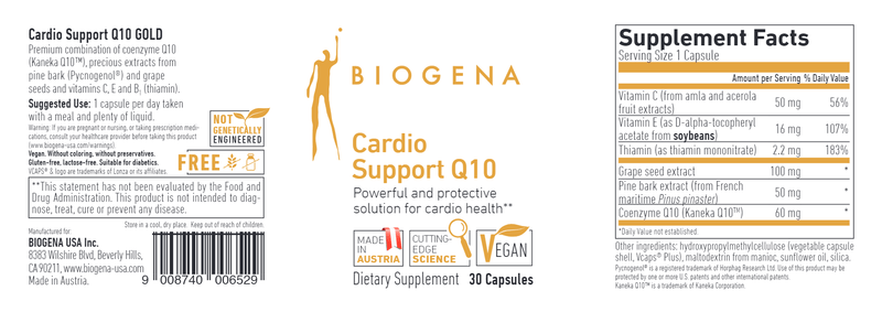 Cardio Support Q10 GOLD Biogena Label