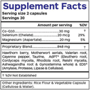 cardio + coQ (professional botanicals) supplement facts