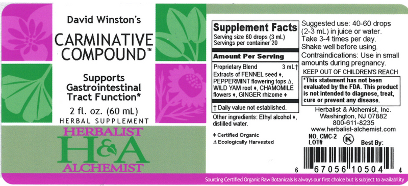 Carminative Compound (Herbalist Alchemist) Label