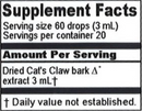cat's claw extract (herbalist alchemist) supplement facts
