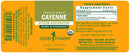 cayenne (herb pharm) label