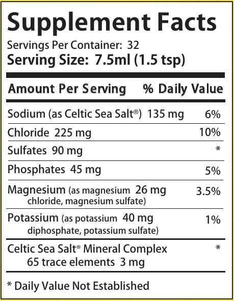 Celtic Sea Salt Electrolyve (Celtic Sea Salt) Supplement Facts