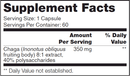 chaga sap (nfh nutritional fundamentals) supplement facts