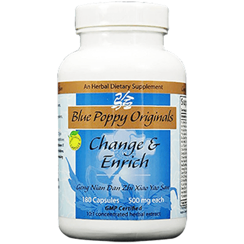 change & enrich (blue poppy)