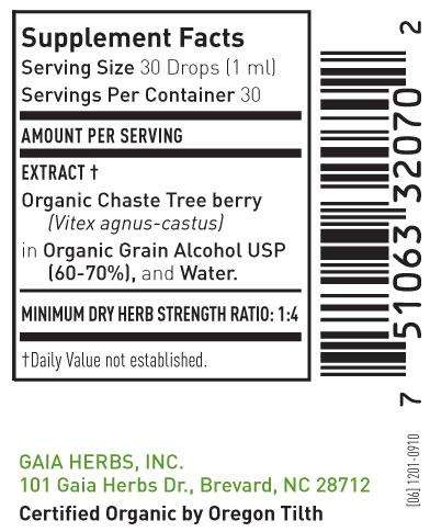 Chaste Tree Berry (COG) (Gaia Herbs Professional Solutions) supplement facts