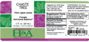chaste tree extract (herbalist alchemist) label
