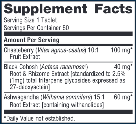 Chasteberry Plus (Metagenics) Supplement Facts