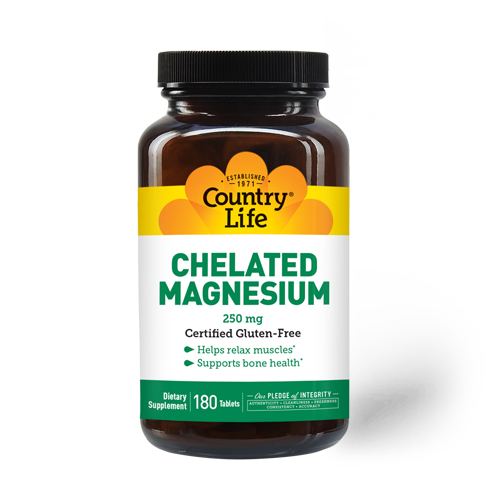 Chelated Magnesium 250 mg (Country Life) Front