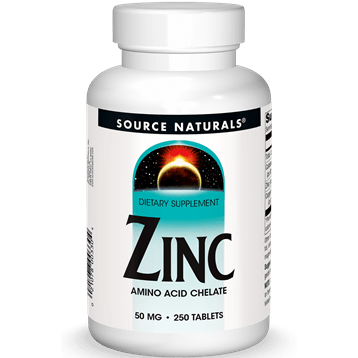 Chelated Zinc (Source Naturals) Front