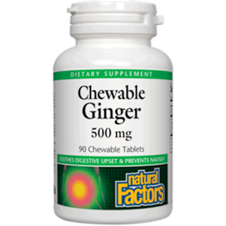 Chewable Ginger (Natural Factors) Front