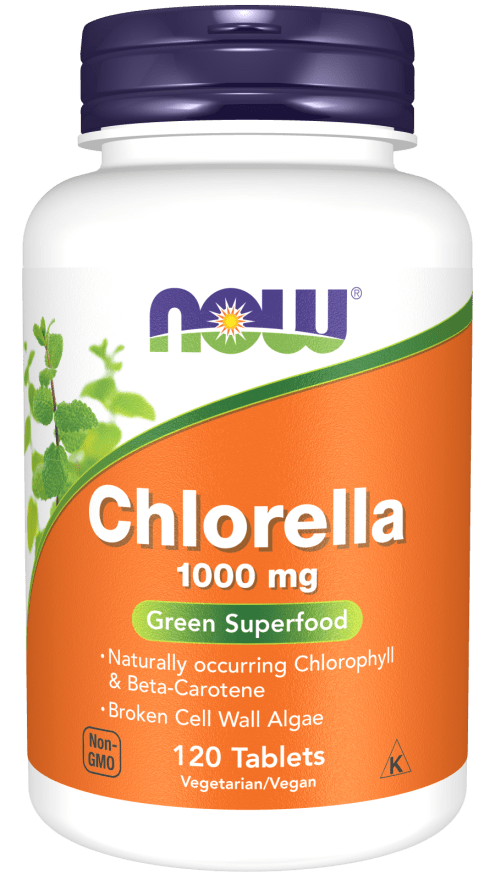 Chlorella 1000 mg (NOW) Front