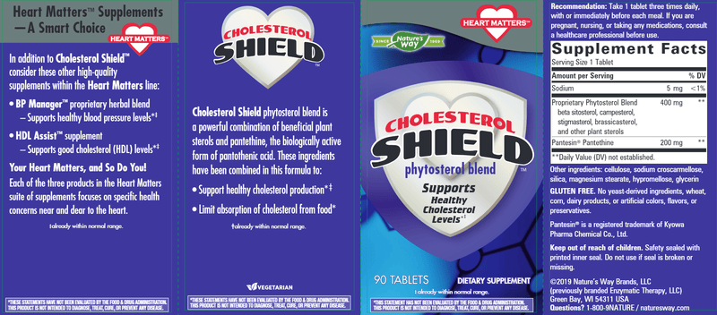 Cholesterol Shield* (Nature's Way) Label