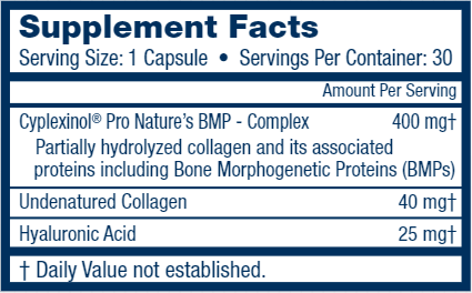 Chondrinol Advanced 400 Multi Joint Maximum Support (ZyCal Bioceuticals) Supplement Facts