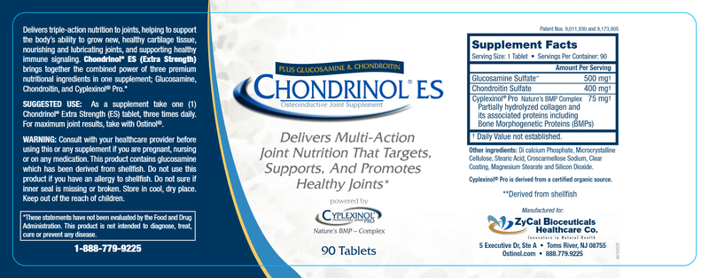 Chondrinol Extra Strength (ZyCal Bioceuticals) Label